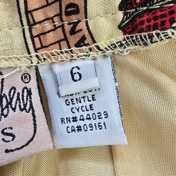 Vintage Diane Von Furstenberg Rare Print Pencil Skirt Beige Designer Size 6 - Picture 9 of 10